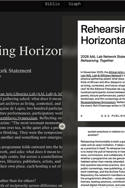G.A.S. and Y.S.F. Launch Partnership with Archival Consciousness Through Biblio-Graph